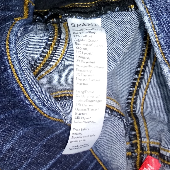 New Spanx Distressed Denim Pull On Leggings Size XS - Picture 8 of 11